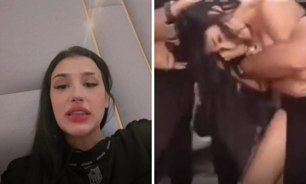 Grávida, Bia Miranda se envolve em briga em balada e apanha; VÍDEO. ?Fotos: Reprodução / Redes sociais